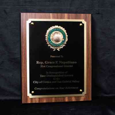 Wooden Plaque, City of Covina