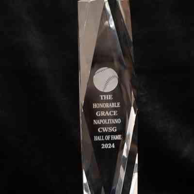 Glass Award Statue, Congressional Women’s Softball Game (CWSG)