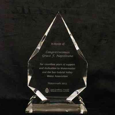 Glass Award Statue, San Gabriel Valley Water Association