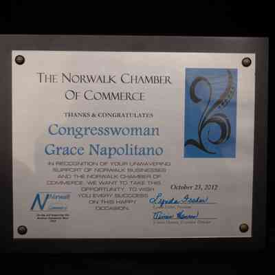 Wooden Plaque, Norwalk Chamber of Commerce