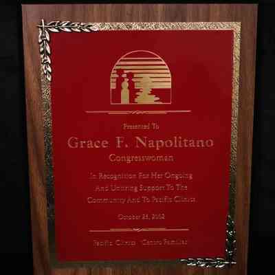 Wooden Plaque, Pacific Clinics