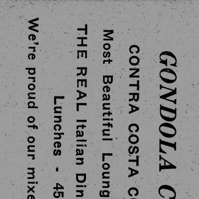 Gondola matchbook inside
