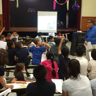 George Vincent school programs 2014: George teaching at Ellerhorst 5-14-14 #7