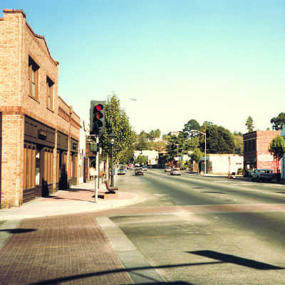 Downtown Pinole, pre-1989 earthquake (color)
