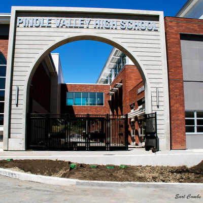 PVHS School name installed on entrance archway 6/3/19 (Earl Combs)