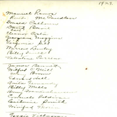 25-Pinole-Hercules school, 1929 NAMES