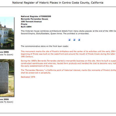 Fernandez Mansion commemorative stone info