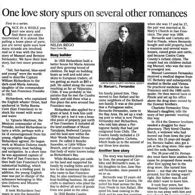 Nilda Rego story on Fernandez romances (Kevin Shea)