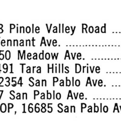Pinole barber shops 1970 calendar