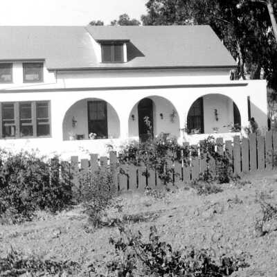Ellerhorst Ranch-McLeod's House #5-1936 (Mariotti): The C.H. Ellerhorst Home. Frances Ellerhorst, one of the daughters, was the last of her family to live in the home. This house, now owned by the McLeod family, is in Hercules, across the train tracks from the site of the former Santa Fe depot.