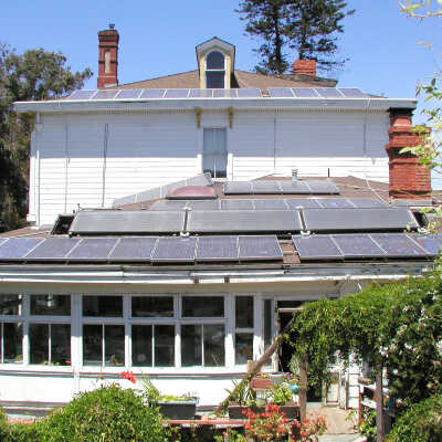 Fernandez Mansion, rear: Fernandez Mansion is Pinole’s most historic home and one of two buildings in the city on the National Register of Historic Places. The other is the 1915 Bank of Pinole.  undefined