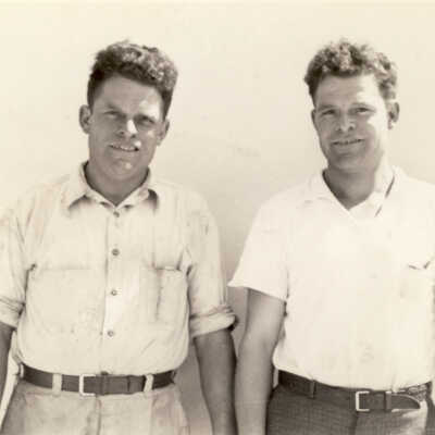 Rene (left) and twin Lucien De La Briandais 1937