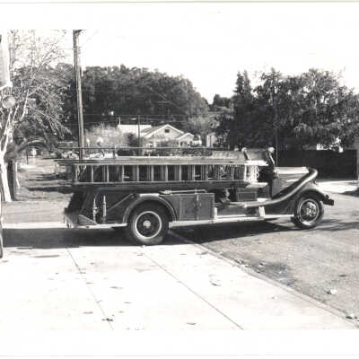 Fire Engine Truck Leaving Station