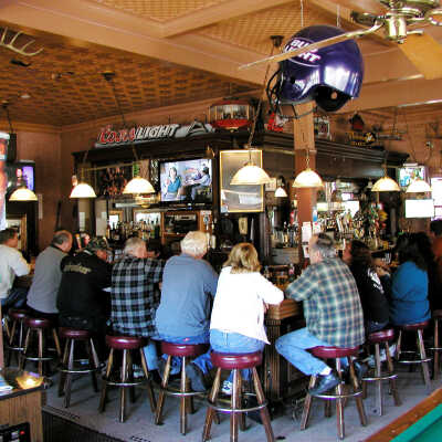 Antlers interior #1: Interior view of Antler's Tavern on Tennent and San Pablo avenues.