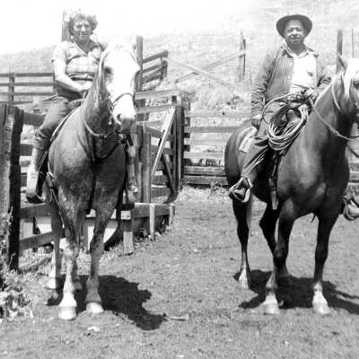 SIMAS Tony Sr. and Audrey on horses (Mary Simas): Audrey and Tony Simas Sr. They owned the largest ranch in Pinole, approximately 1,000 acres. It extended well into Pinole Valley. Simas Avenue was named for this family.