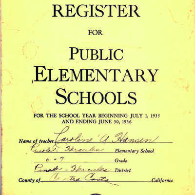 Register-Caroline Hansen 1935