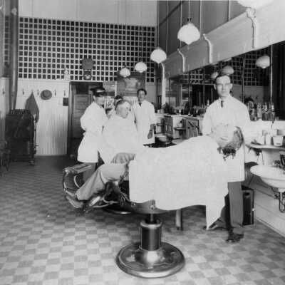 Antlers barbershop 1940s:'50s (Manuel "Span" Vincent is barber)
