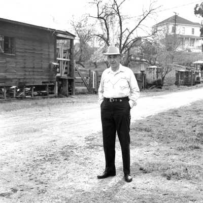 William (Bill) Faria standing in driveway