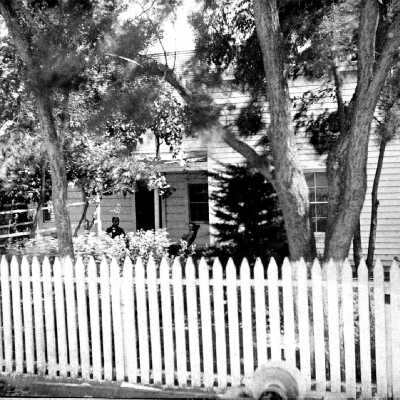 Home of Samuel Tennent ((CCHS): The home, built by Tennent in 1850-51 for his wife, Rafaela, was Pinole’s first wooden-frame structure. The pieces were cut, pieced, numbered, and ready to be assembled. The home was shipped from Maine around Cape Horn to Pinole. A bunkhouse in the back was Pinole’s oldest standing building until razed in the 1990s. 