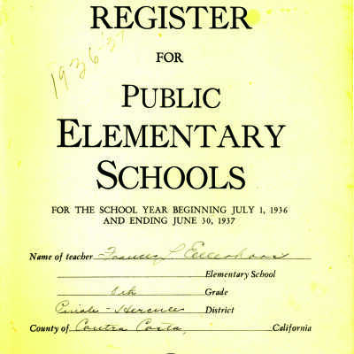 Register-Frances Ellerhorst 1936