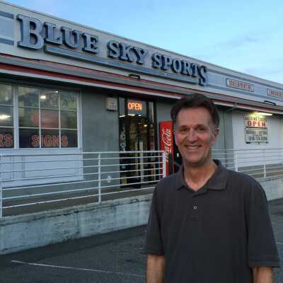 Gregg Fehr 1: On August 1, 1989, Gregg Fehr, who had started a screen-printing business in his El Sobrante home’s garage in 1980 and had small Blue Sky Sports stores in several locations in the city, moved into the former hardware store.