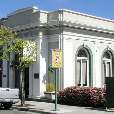 Bank of Pinole:Flower Cart #1: A 21st century look of the Bank of Pinole. 