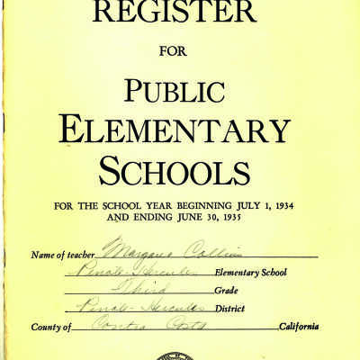 Register-Margaret Collins 1934