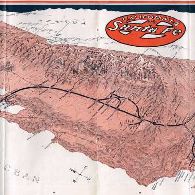 San Fe Railroad map ca. 1900