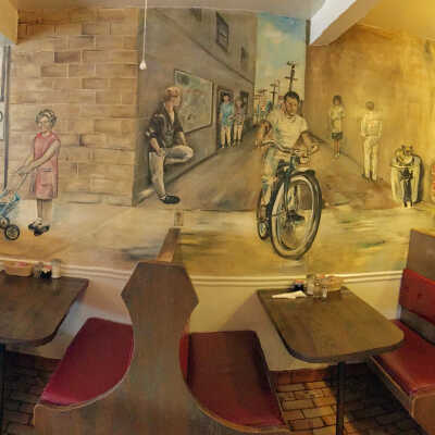The Alley Cafe mural #1