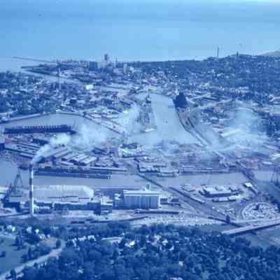 Aerial View of Manitowoc Portland Cement and Manitowoc Shipbuilding