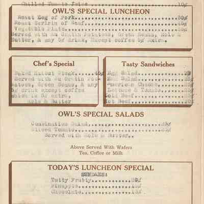 The Owl Drug Co. Fountain Specialities