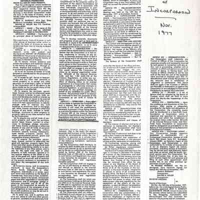 Article of Incorporation