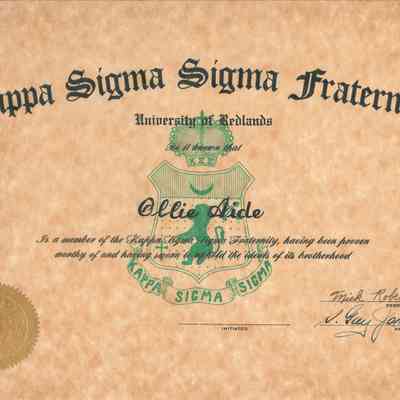 Certificate, Membership