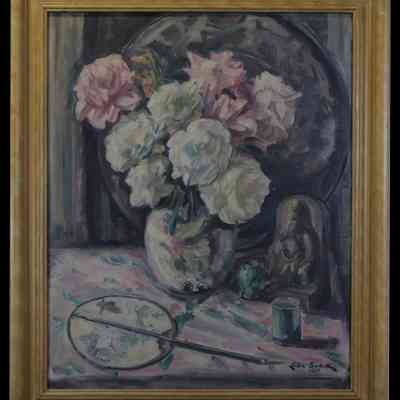 Schiff, Luba (1912-2007) "Peonies"