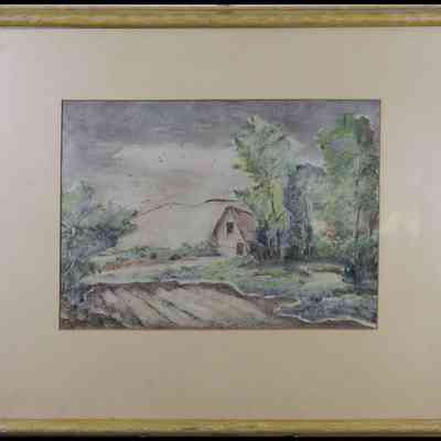 Nakagawa, Kikuta H. (b. 1888) "House on a Hill"