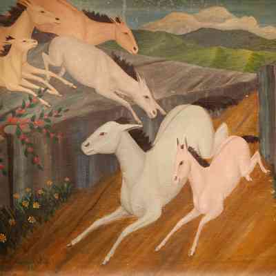 Lebduska, Lawrence Henry (1894-1955) "Wild Horses on a Dale"