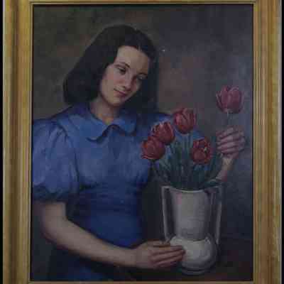 Wein, Elsie (b. 1898) "Girl with Tulips"