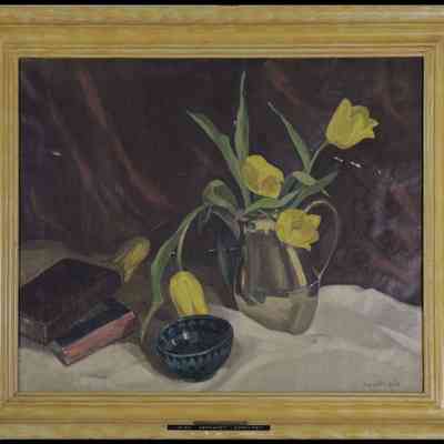 Carpenter, Margaret (1897-1980) "Tulips and Pewter Pitcher"