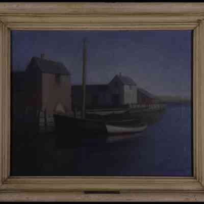 Cole, Thomas Casilear (1888-1976) "Old Fish Wharves, Rockport"