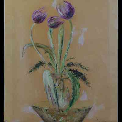Sarkadi-Schuller, Leo (1879-1947) "Vase of Tulips"