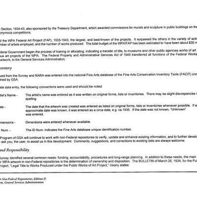 Federal Art Collection Guidelines-Legal Info