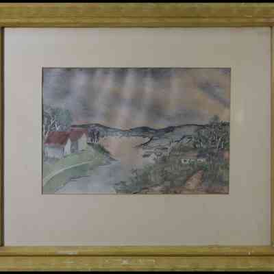 Nagai, Tomiso (Thomas) (1886-1966) "Small Inlet"