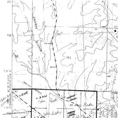 Marble Hill Plat Map with First Landowners