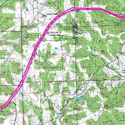 Benge Route Topographic Map