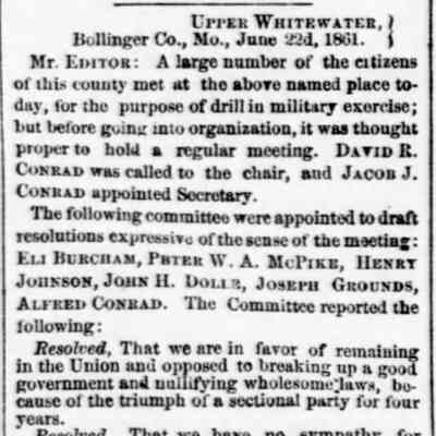 1861 Military Bill Meeting