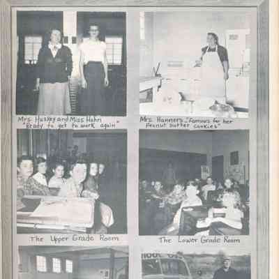 Candid photos of students, teachers and staff from the 1953-1954 school year
