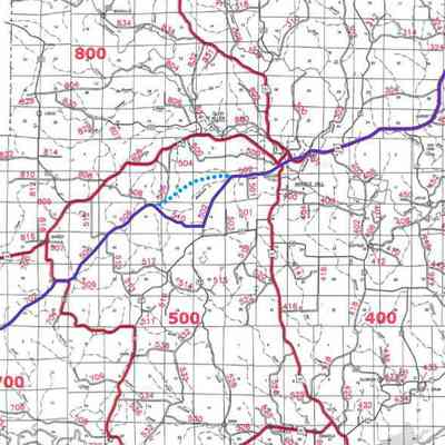 Bollinger County Map with Benge Route