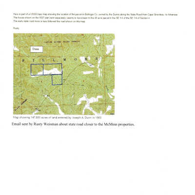 Email with 1900 Dunn Survey of McMinn Plat