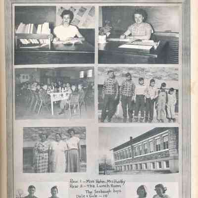 Candid photos of students, teachers and staff from the 1953-1954 school year