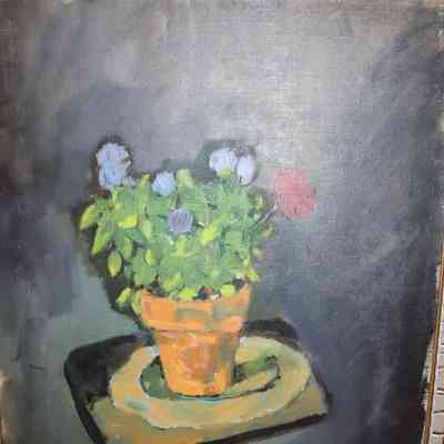 Clay Pot with Flowers